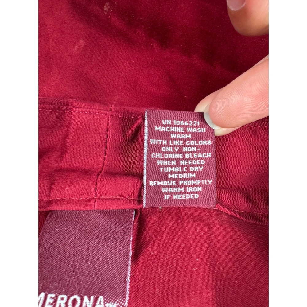 Vintage Y2K Merona Women's Red Stretch Straight Leg Dress Pants Size 4 Mid Rise - Picture 7 of 14